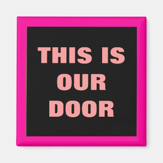 Our Door Generic Stateroom Door Marker Pink Magnet