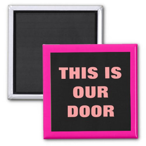 Our Door Generic Stateroom Door Marker Pink Magnet