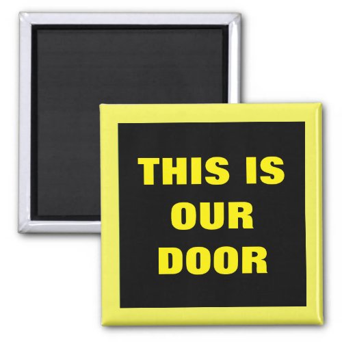 Our Door Generic Stateroom Door Marker Yellow Magnet