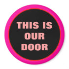 Our Door Stateroom Round Door Marker pink