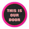 Our Door Stateroom Round Door Marker pink