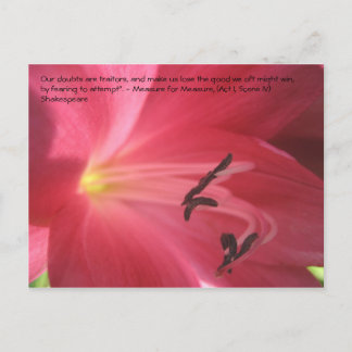 Our doubts are traitors, and make us ... postcard