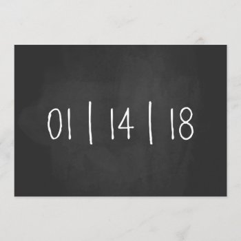 Our Due Date Chalkboard Pregnancy Announcement by theMRSingLink at Zazzle