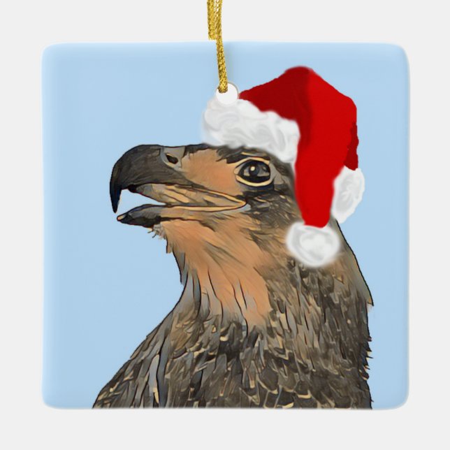Our E9 Christmas Eagle Ornament light tone (Front)