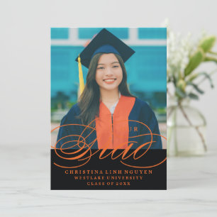 OUR ELEGANT SCRIPT GRAD   GRADUATION INVITATION