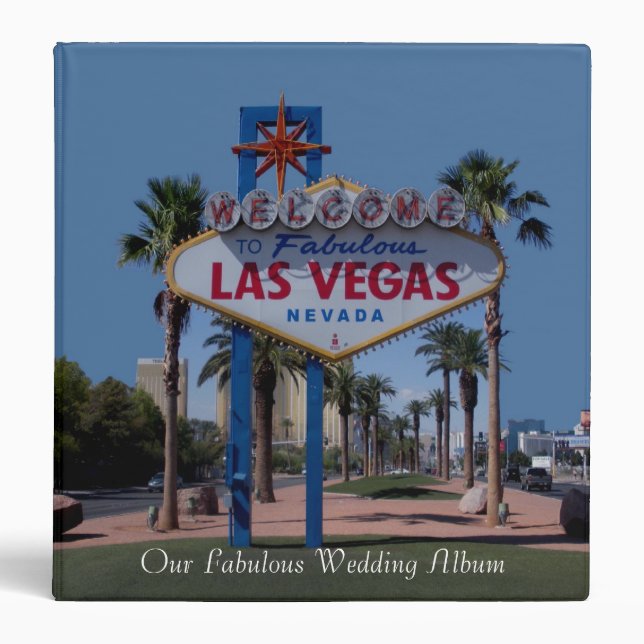 Our Fabulous Las Vegas Wedding Album 3 Ring Binder (Front)