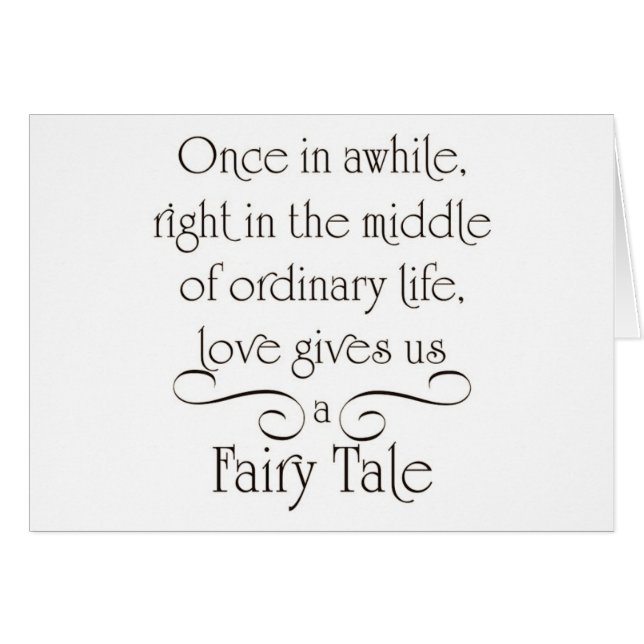 OUR FAIRY TALE LIFE IS JUST BEGINNING CARDS (Front Horizontal)