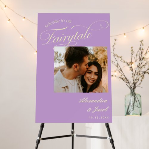 Our Fairytale Wisteria Photo Wedding Sign