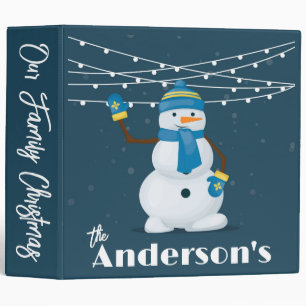 Our Family Christmas Snowman 3 Ring Binder