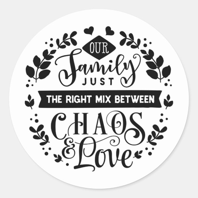 Our Family Classic Round Sticker (Front)
