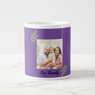 "Our Family" Custom Photo Collage Giant Coffee Mug
