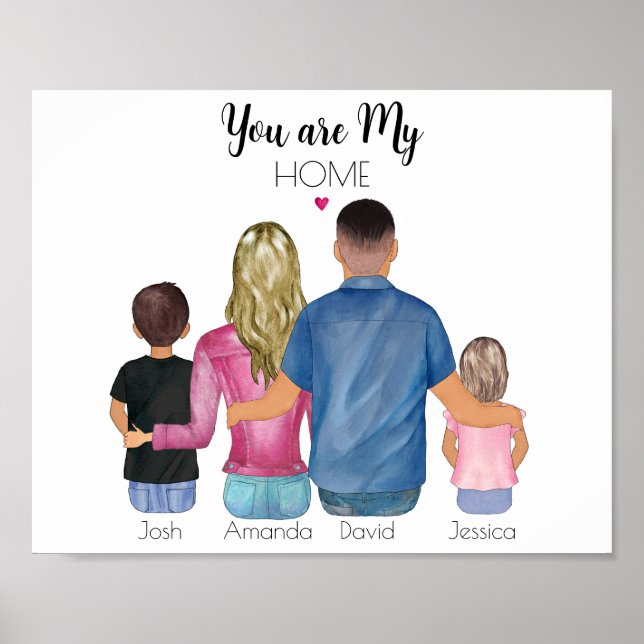Our Family Custom Print, Family Poster (Front)