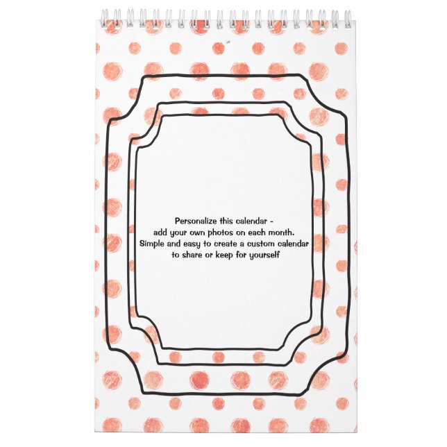 Our Family Customizable Calendar (Back)