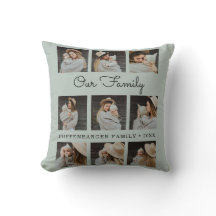 Our Family Elegant Black Script Family Photo