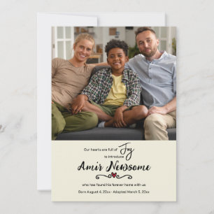 Our Family Embraces Photo Adoption Announcement