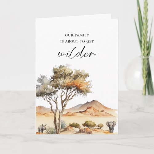 Our Family Gets Wilder Zoologist Parent_to_Be Card