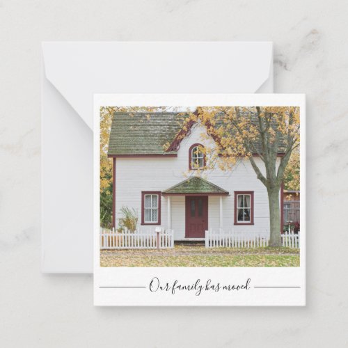 Our Family Has Moved Custom House Photograph Note Card