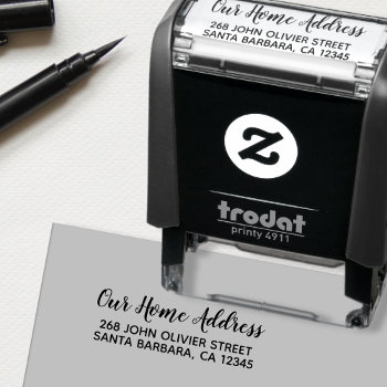 Our Family Home Return Address Self-inking Stamp by mixedworld at Zazzle