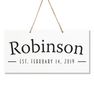 Our Family Home White Bold Wooden Wall Sign