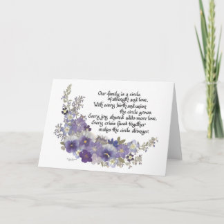 Our family is a circle card