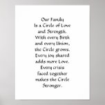 Our Family is a Circle of Love Poster