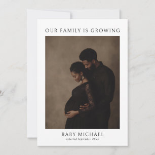 Our Family Is Growing Modern 2 Photo Pregnancy Announcement
