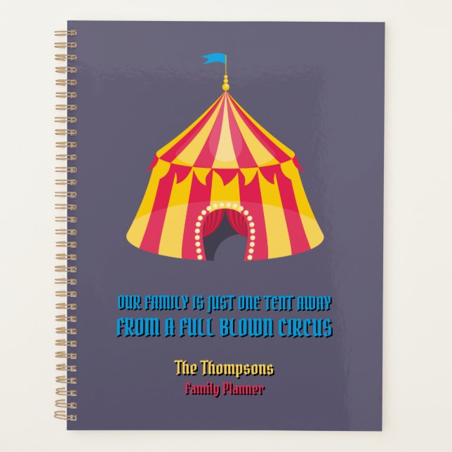Our family is just one tent away funny planner (Front)
