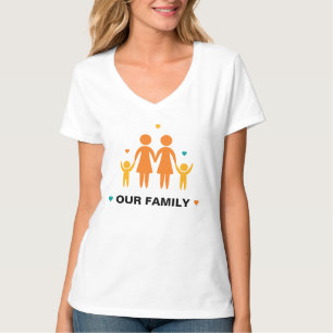 Our Family Lesbian T-Shirt (2 Boys)