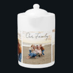 Our Family Multi-Photo Collage Teapot<br><div class="desc">Custom Multi-Photo Collage Teapot.  Grandma Gift.  3 Photos.  Our Family.</div>