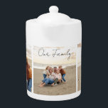 Our Family Multi-Photo Collage Teapot<br><div class="desc">Custom Multi-Photo Collage Teapot. Grandma Gift. 3 Photos. Our Family.</div>
