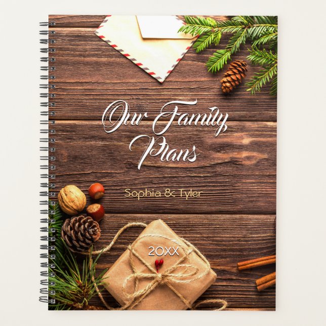 Our Family Plans, Fall Theme, DIY Names & Year Vs2 Planner (Front)