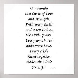 Our Family poster print