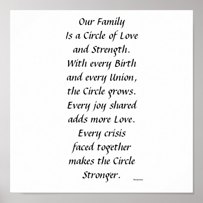 Our Family poster print | Zazzle.com