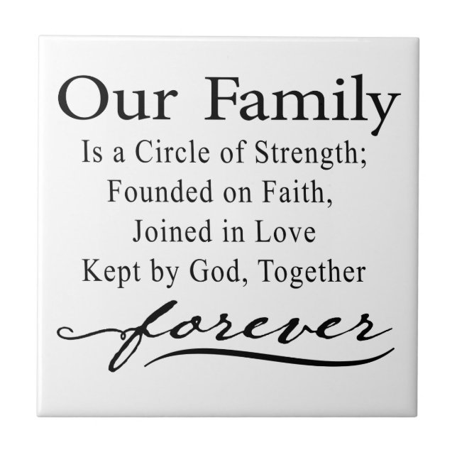 Our Family Quote Tile (Front)