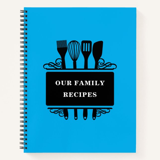 Our Family Recipes Baking Cooking Recipe Notebook (Front)