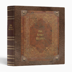 Our Family Recipes Old Book 3 Ring Binder