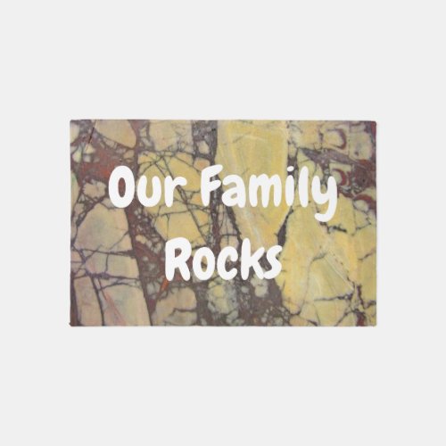 Our Family Rocks Agate Slab Photo Marbled Mineral Outdoor Rug