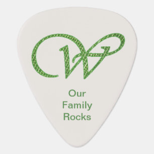 Our Family Rocks Family Reunion Keepsake Letter W Guitar Pick
