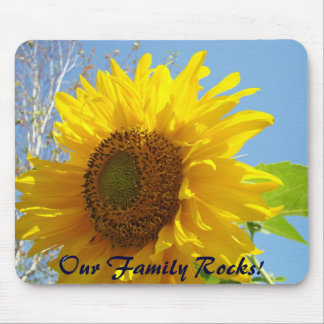Our Family Rocks! mousepads Sunflowers