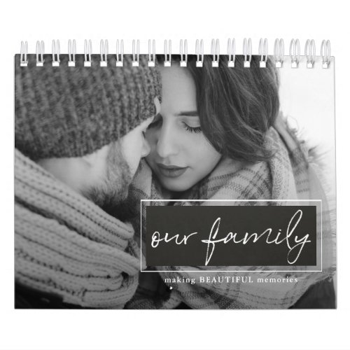 Our Family Script Photo Calendar