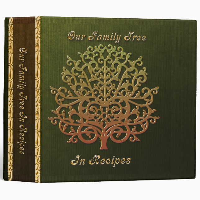 Our Family Tree in Recipes 3 Ring Binder (Front/Spine)
