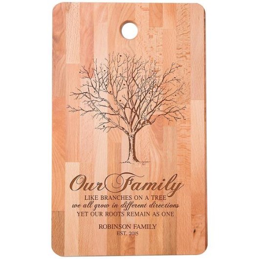 Our Family Tree Sentimental Bamboo Cutting Board (Front)