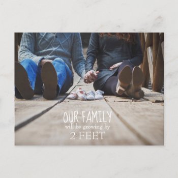 Our Family Will Be Growing By 2 Feet Post Card by SunflowerDesigns at Zazzle