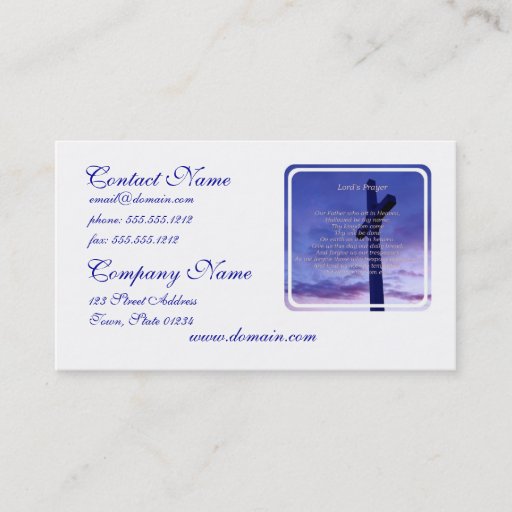 Customizable Our Father Business Cards