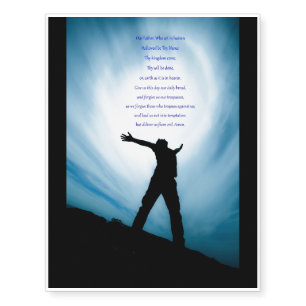 Our Father,Catholic prayer, christian,prayer,faith Temporary Tattoos