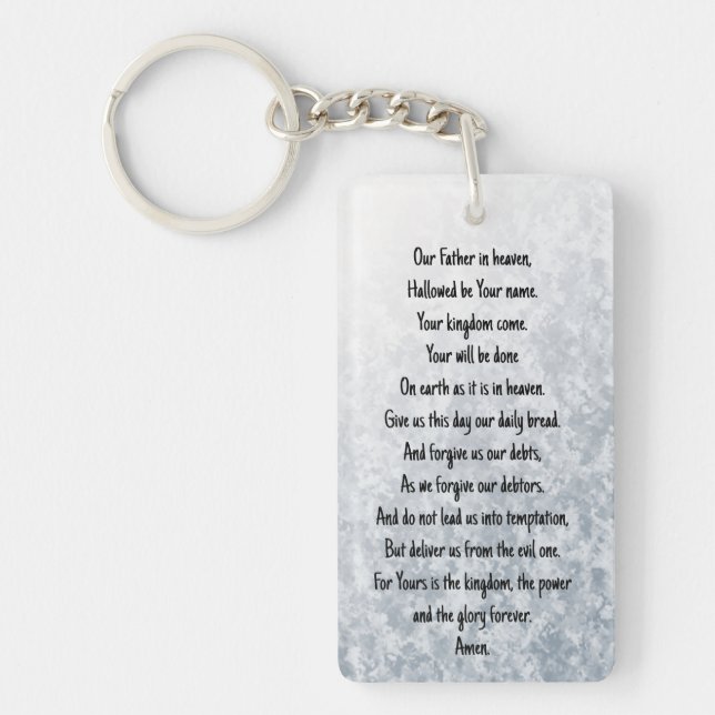 Our Father in heaven keychain, prayer, hope, love Keychain (Front)