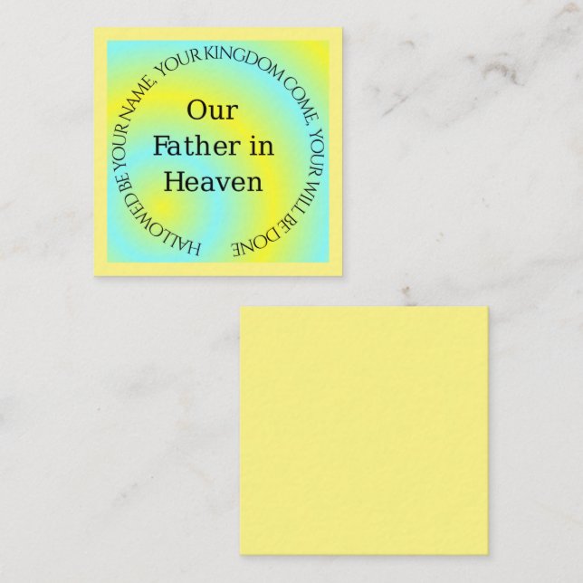 OUR FATHER IN HEAVEN NOTE CARD (Front/Back)