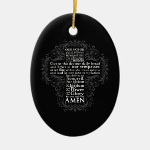 “Our Father” “Lord’s Prayer” “Christian Gift Jesus Ceramic Ornament