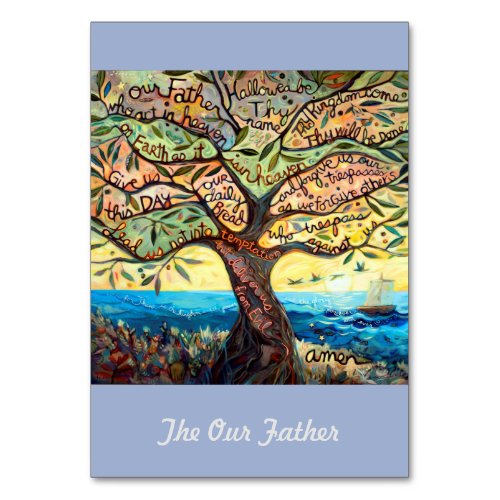 Our Father Lords Prayer 35x5 Prayer Card