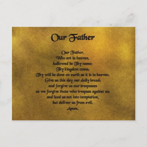 Our Father Postcard